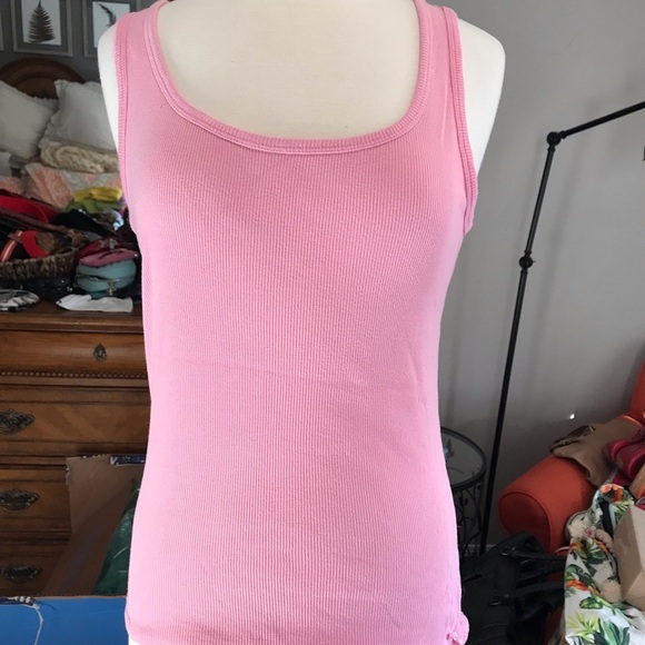 Pink Ribbed Tank - Picture 1 of 4